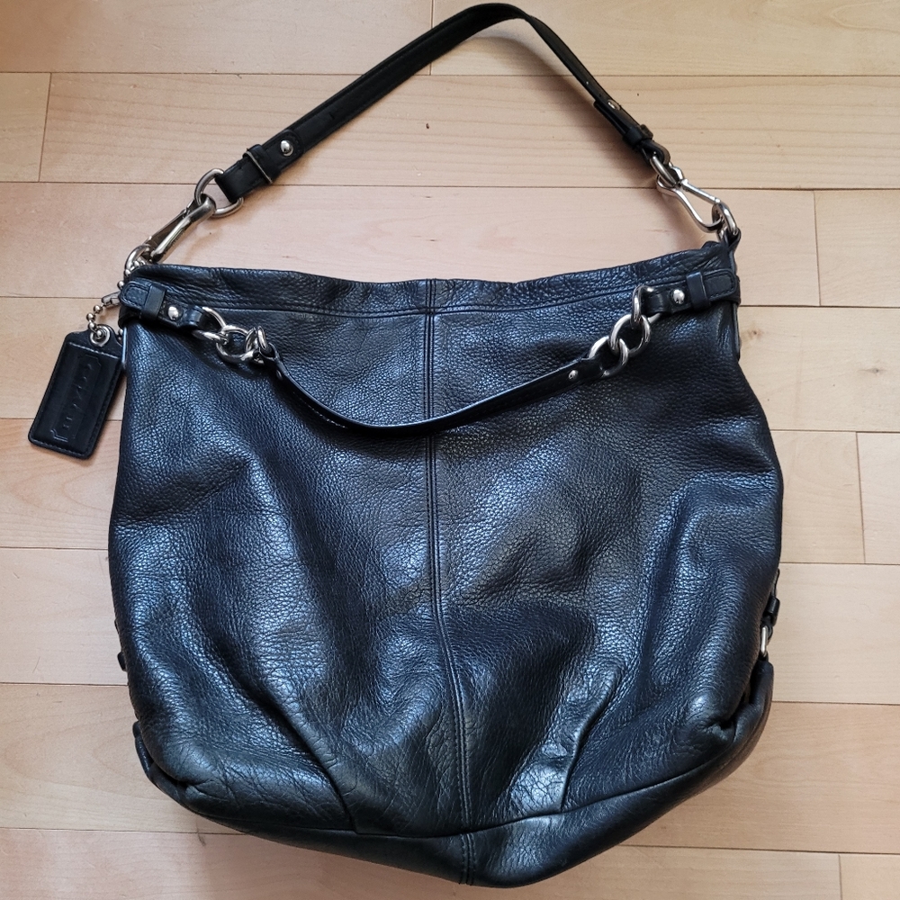 Black Leather Shoulder Bag